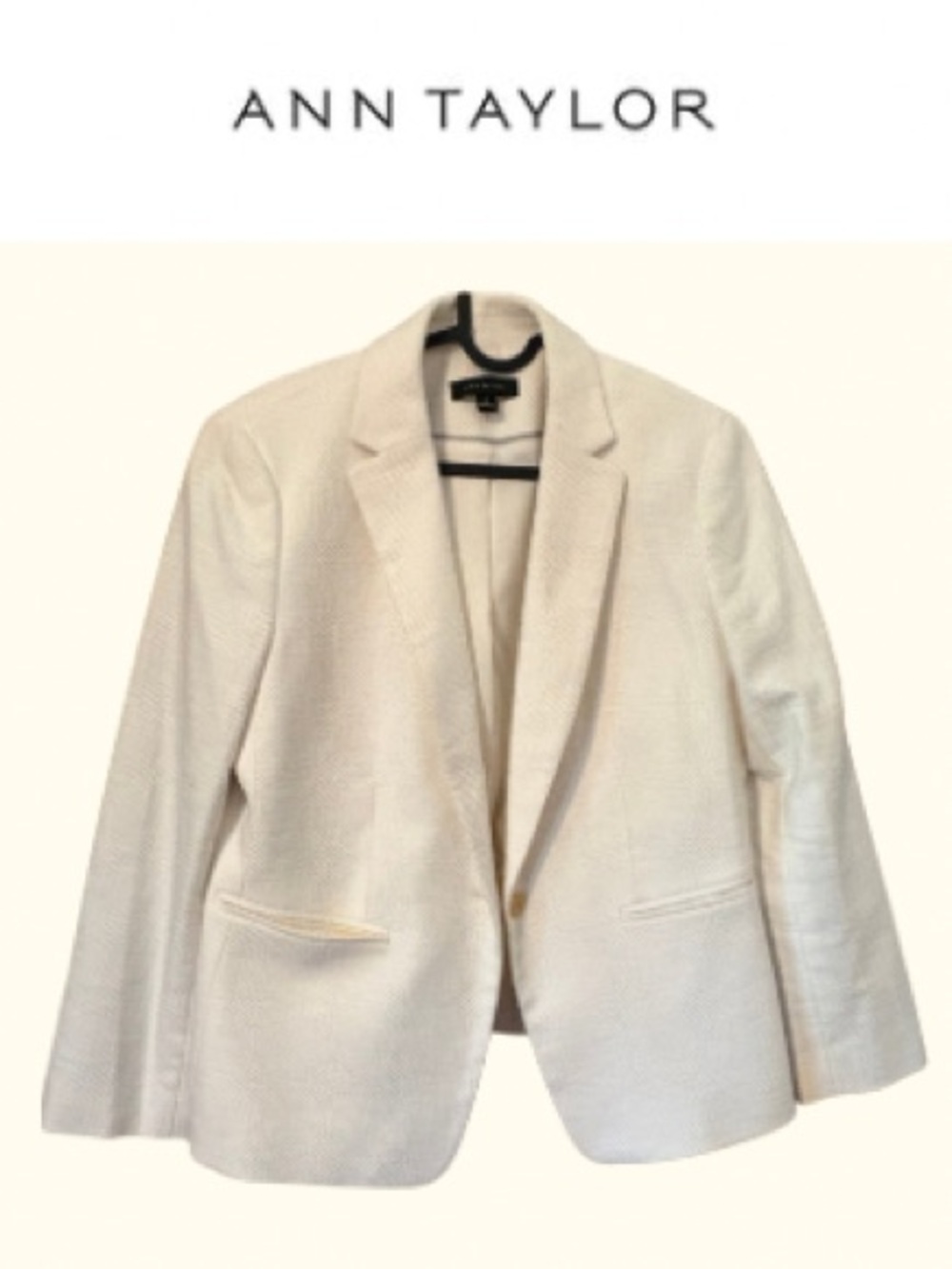 Ann Taylor Off-White Textured Women's Blazer